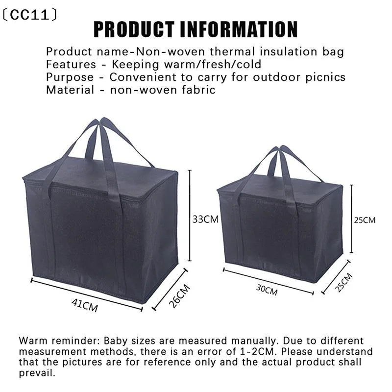 Large Capacity Insulated Lunch Bag Long Lasting Temperature Retention Qme