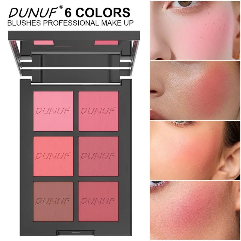 6 Colors Highlight Contouring Powder Palette Face Shadow Contouring Powder Makeup Palette Blusher Face Bronzer Color Cosmetics Qme Blushes