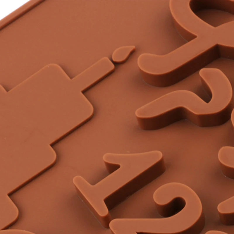1Pc 3D Hebrew Letters Arabic Numbers DIY Silicone Chocolate Mold For Baking Cake Bakeware Mould Decorating Tools Qme
