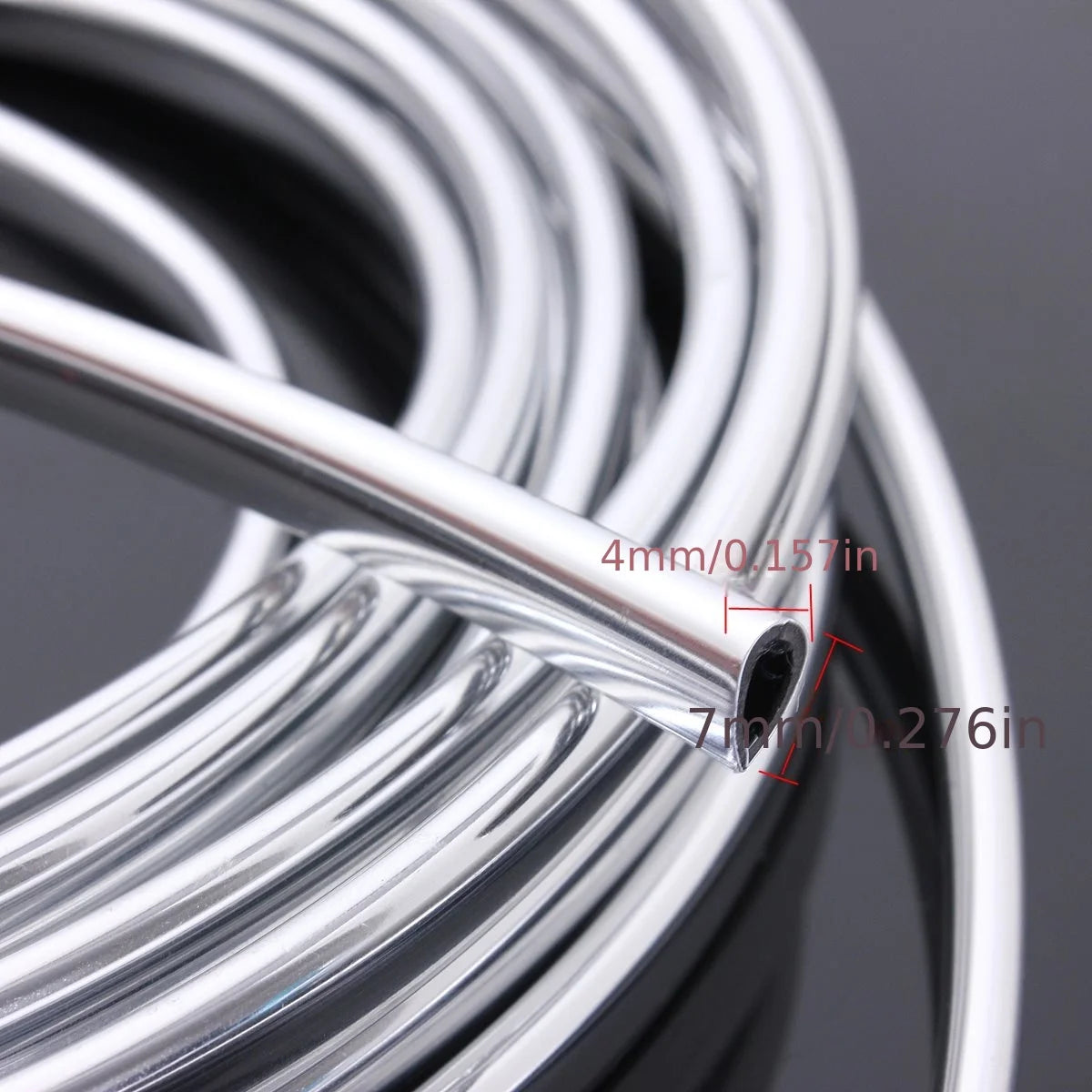 6m Car Door Chrome Molding Trim Strip Edge Scratch Guard Protector Cover Strip Roll Chrome Styling Molding Trim Strip Qme