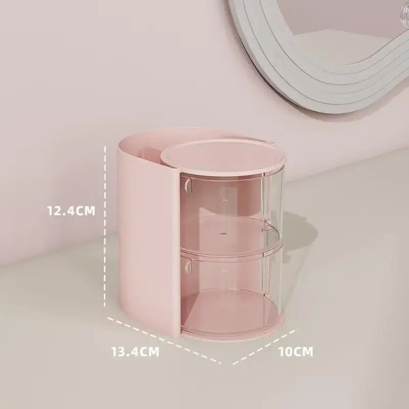 Acrylic Hair Accessories Organizer Clear Storage Box for Hair Ties, Headbands Makeup Brushes, Desktop Jewelry & Cosmetic Holder Qme A2
