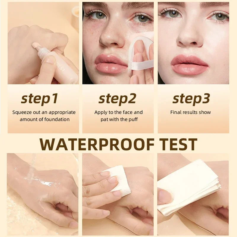 Liquid Foundation Cream Concealer Stick 6 Color Moisturizing Full Coverage Oil-control Natural Lasting Concealer BB Cream Makeup Qme