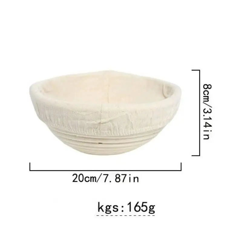 Round Bread Proofing Basket Oval Natural Rattan Fermentation Baking Qme round 20 8
