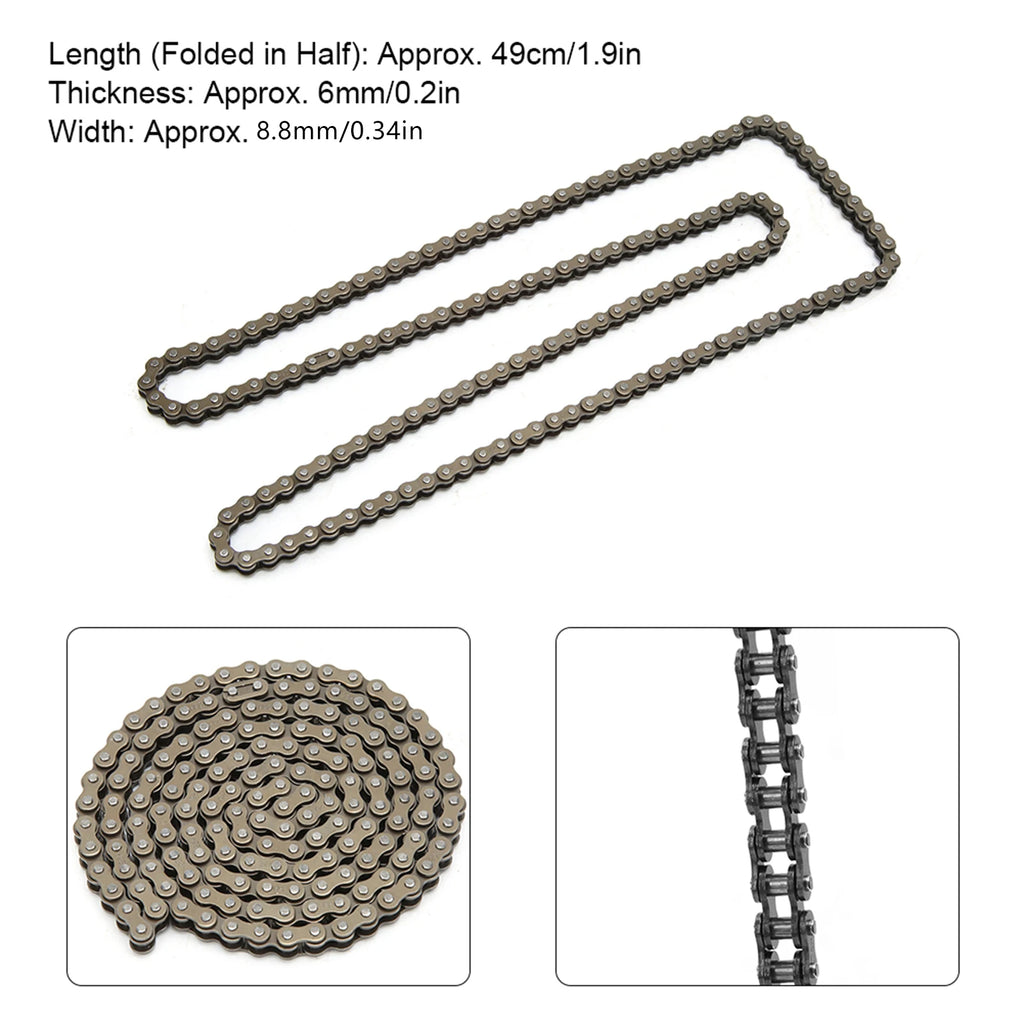 158Links Chain Chain 25H 158Links Stainless Steel Chain Fits for 47cc 49cc Bike Mini Quad ATV Scooter Motorcycle Chain Qme