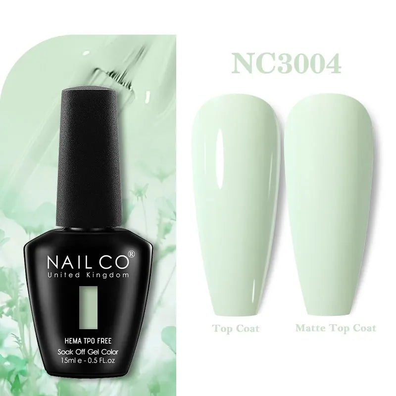 NAILCO Green Series Dark Gel Nail Polish Lasting Hybrid Base Matte