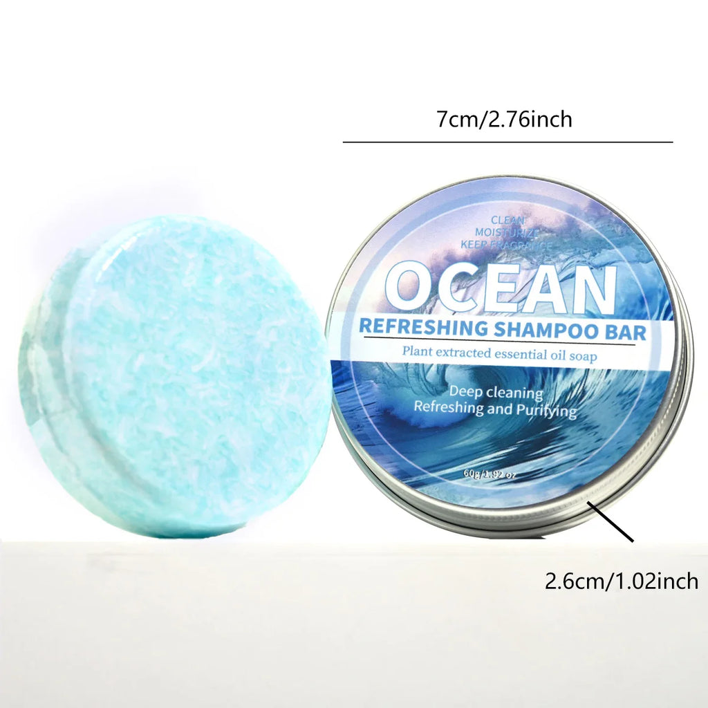 Ocean Shampoo Bar Refreshing Comfortable Summer Nourishing Hair Care Qme