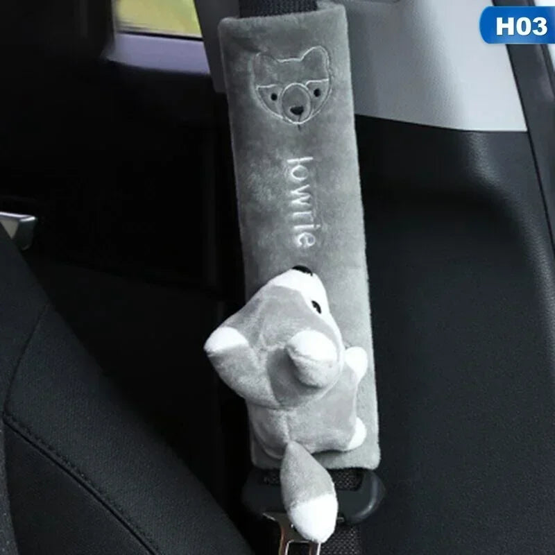 1pcs Cute Animal Car Seat Belt Pads Universal Car Seat Shoulder Strap Pad Cushion Cover Car Belt Protector Safety Belt Cover Qme