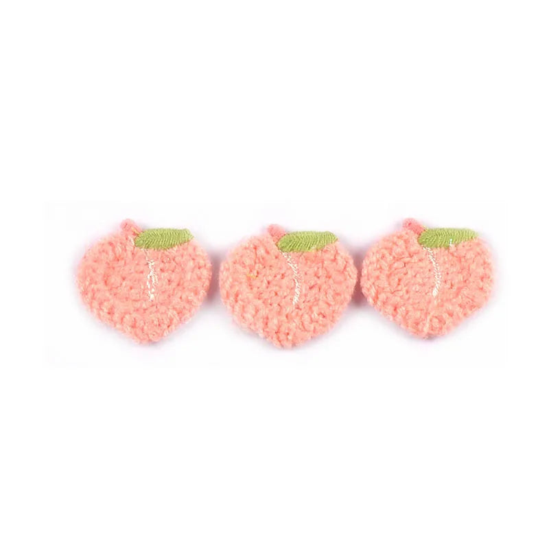20pcs 2.5-3.2cm Cartoon Peach/Carrot/cherry Garment Appliques Embroidery Patches Clothes Sewing Accessories DIY Supplies c4030 Qme 3-20Pcs