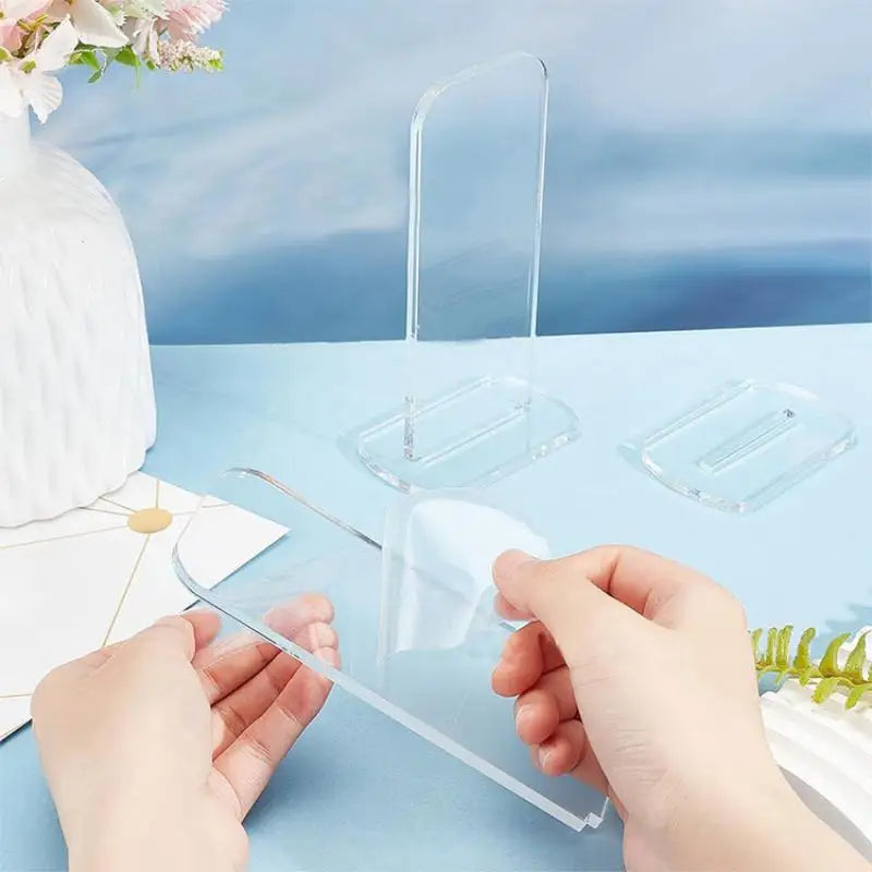 Vertical Storage Stands Sports Glove Holders Desktop Organizer Clear Qme
