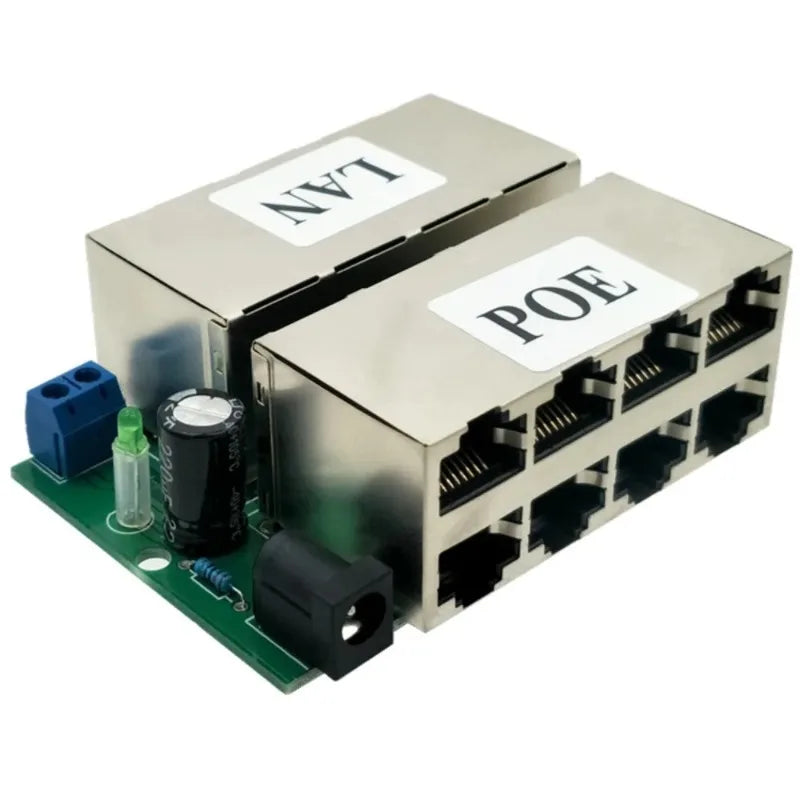 8-Port POE Injector Module POE Combiner for Wireless AP Bridge CCTV Surveillance Centralized Power Supply Bare Board Qme