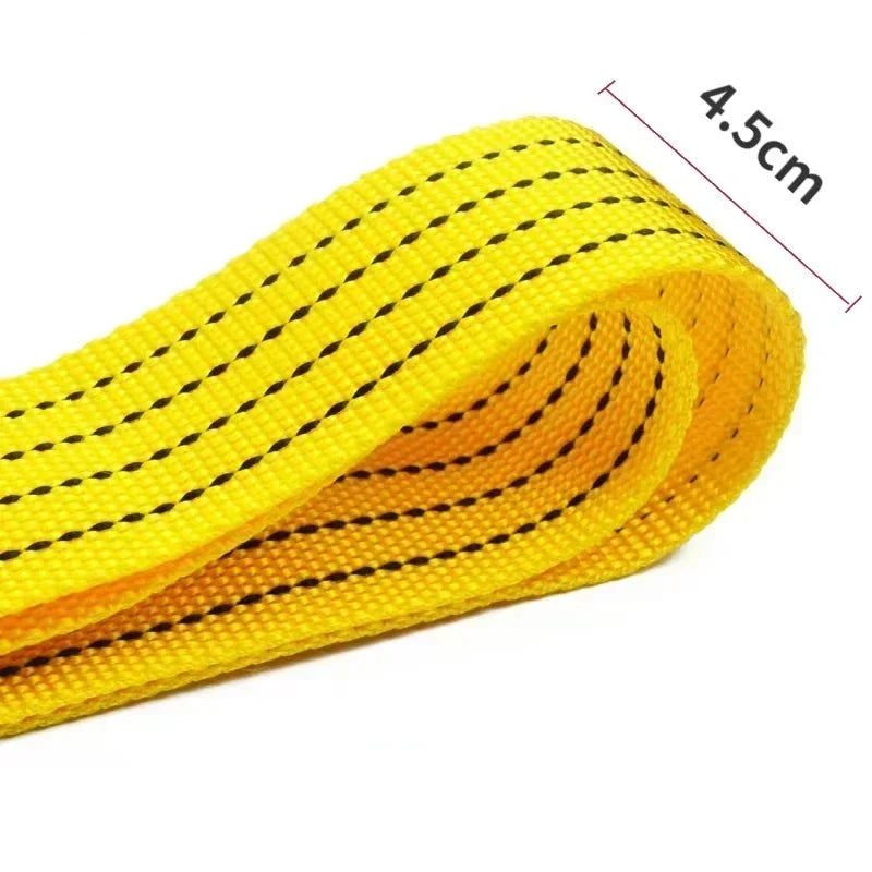 1 Pcs 3M/4M Car Tow Cable Heavy Duty 3Ton/5Ton Trailer Rope Towing Pull Rope Strap Hooks Van Road Recovery Car Accessories Qme