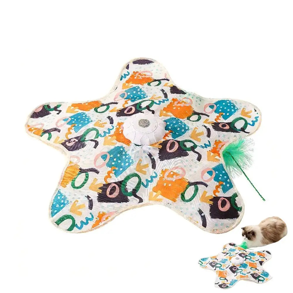 Interactive Cat Toys Automatic Turntable Pet Game Cover Moving Qme A