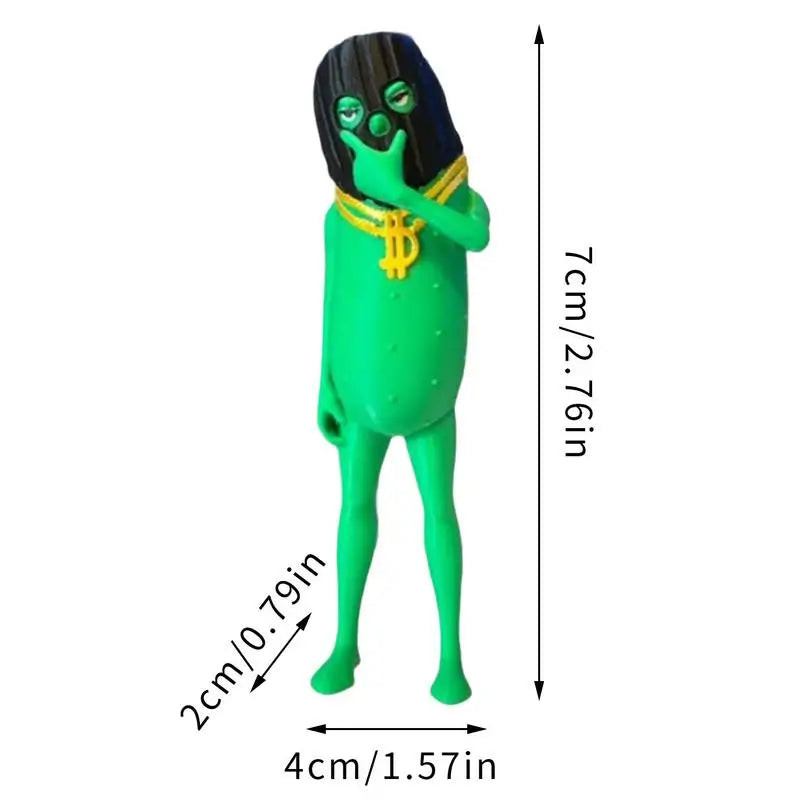 Pickled Cucumber Figure Table Ornament 3D Printing Wears Gold Qme