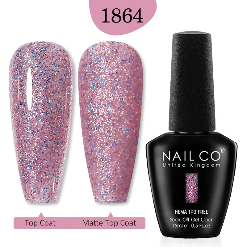 NAILCO Glitter Reflective Series Gel Nail Polish Nails Art Semi
