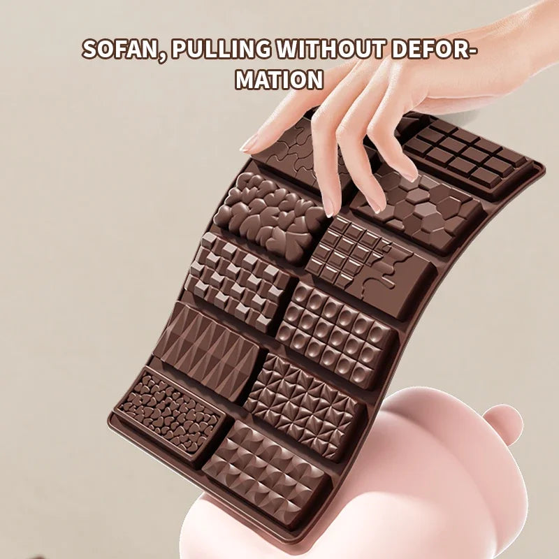 Dubai Chocolate Mold Bar Pistachio Silicone Thick Filling Bars Qme