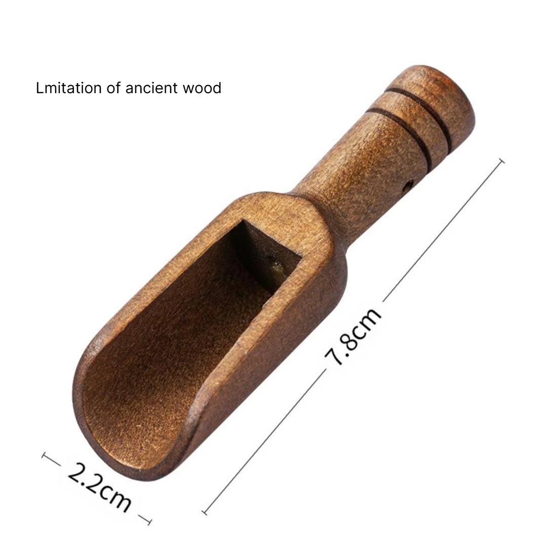 A Black Walnut Wood Coffee Measuring Spoon, Solid Wood Weight Scoop for Coffee Powder Milk Powder Precise Gram Scale Spoon Qme
