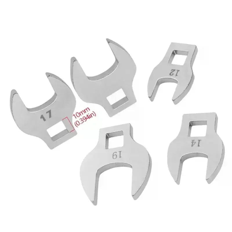 8Pcs 3/8 Inch Interchangeable Handle Bull Head Ratchet Wrench Set Medium Drive L-Shaped Horn Spanner Accessories Qme