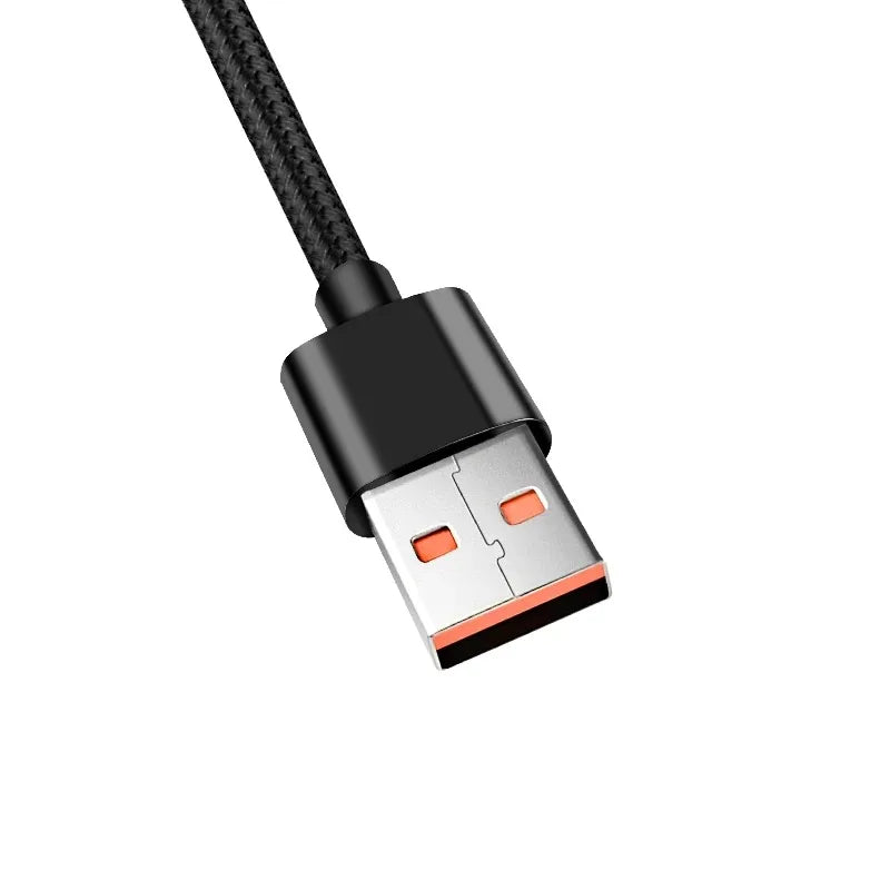 90 Degrees Braid 0.25m/0.5m/1m/2m Quick Charger Elbow USB A to Type C Cord PD Cable For iPhone Samsung Xiaomi Charging Cord Wire Qme