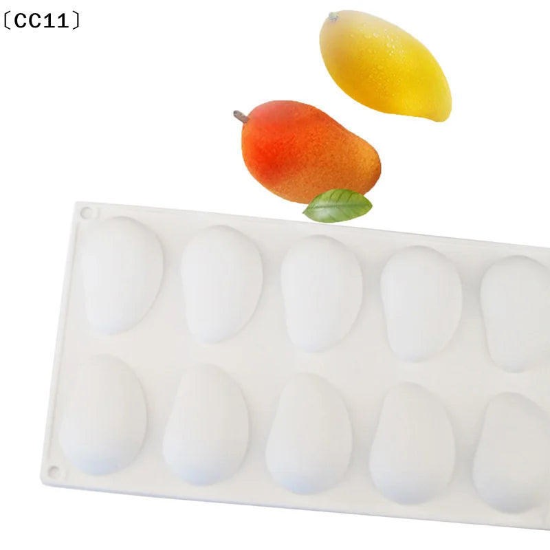 Fruit Series Mango Pear Silicone Mold Baking Chocolate Mousse Cake Qme