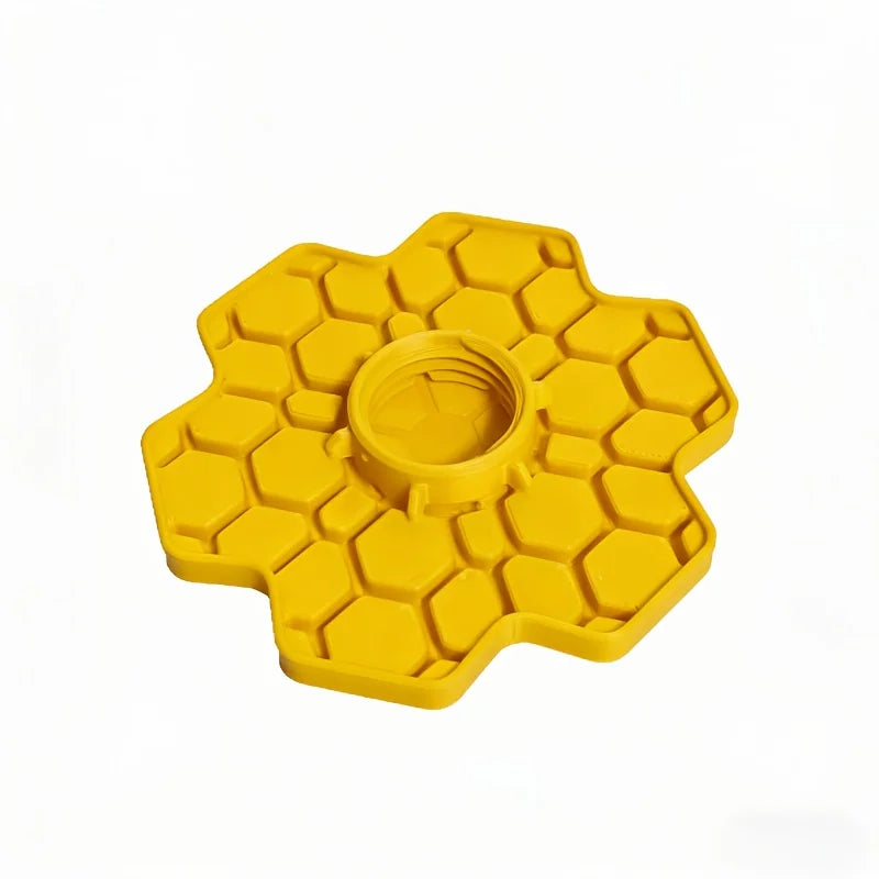 Bee Water Feeder with Perch Safe Honeybee Drinking Station for Garden Patio Beekeeping Supplies, Small-Hole Honeycomb Tray Qme