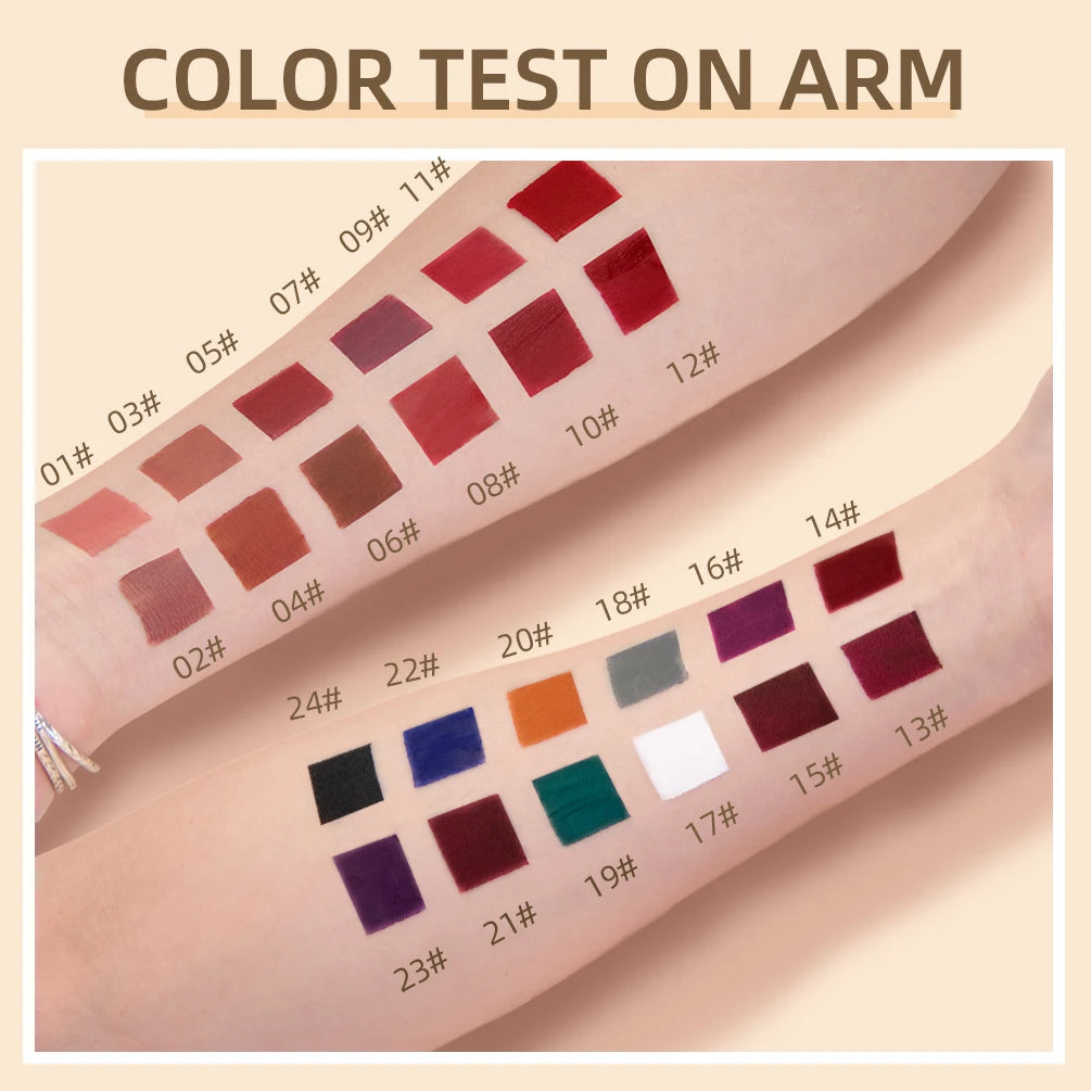 QIBEST Sexy Lipgloss Lasting Velvet Matte Lip Gloss Liquid Lipstick Makeup Women Beauty Nonstick Cup Waterproof Red Lipstick Qme