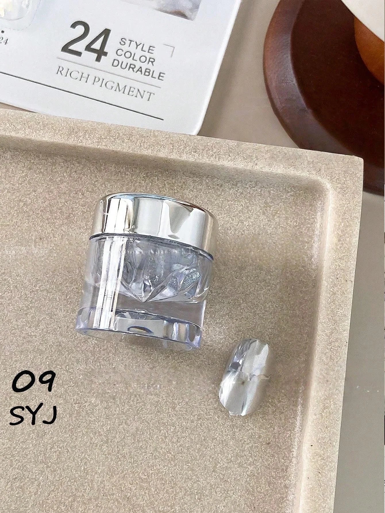 1 High-end Mirror Magic Powder Storage Box Colorful Bright Nail Art Qme 09