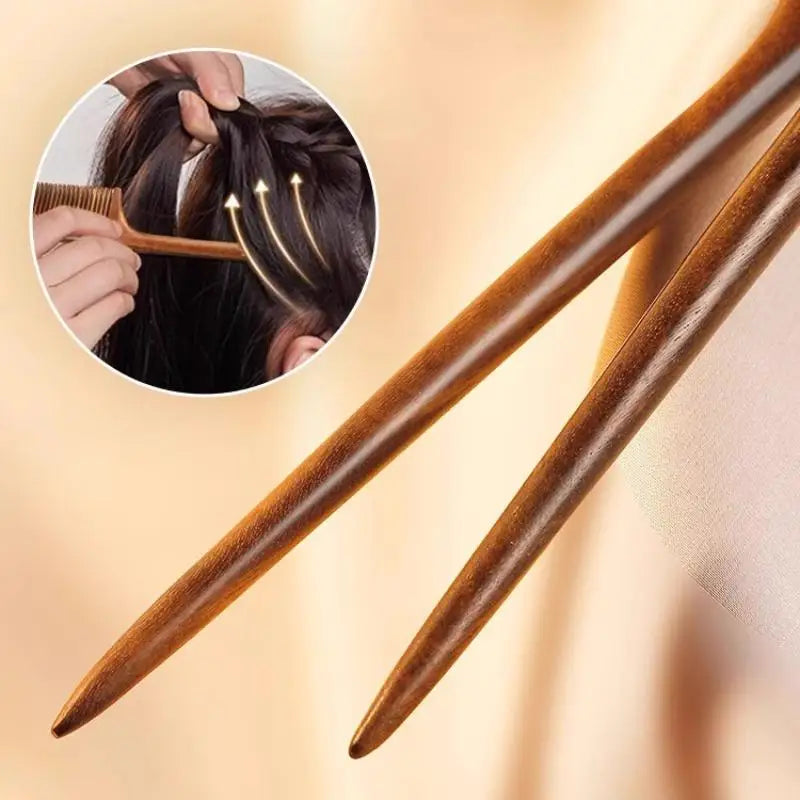 Natural Sandalwood Fine Tooth Comb Ideal Smooth Hair Scalp Care Qme