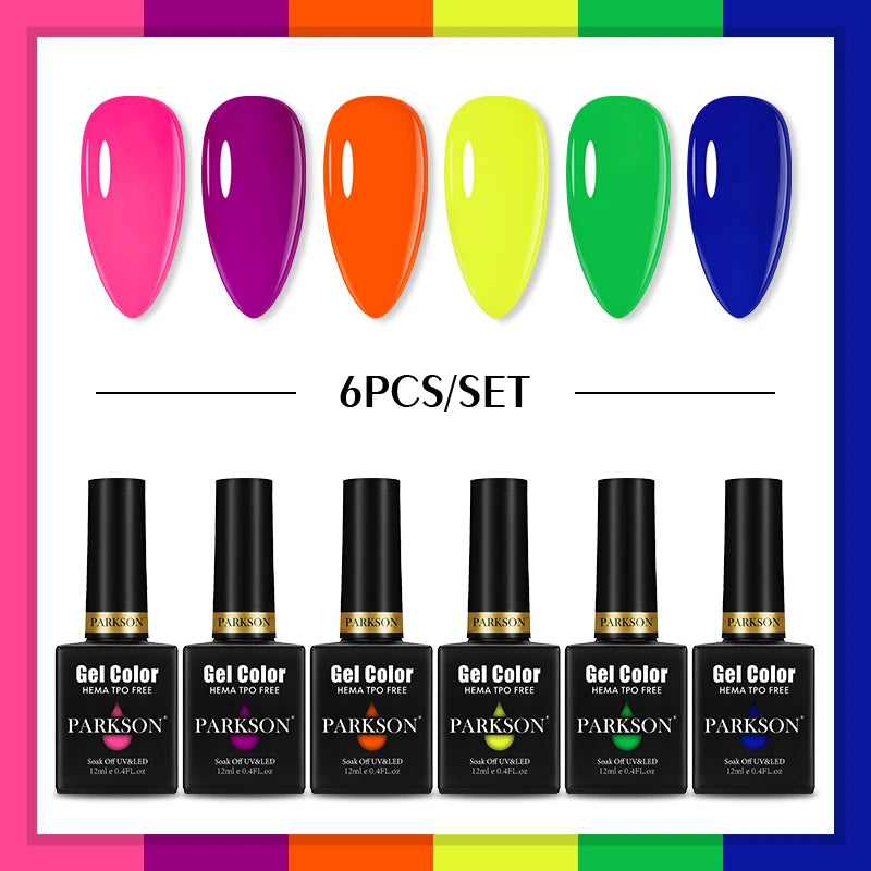 PARKSON Lot Gel Polish Semi-permanent Nail Hybrid Varnishes Base Coat Qme ZH22
