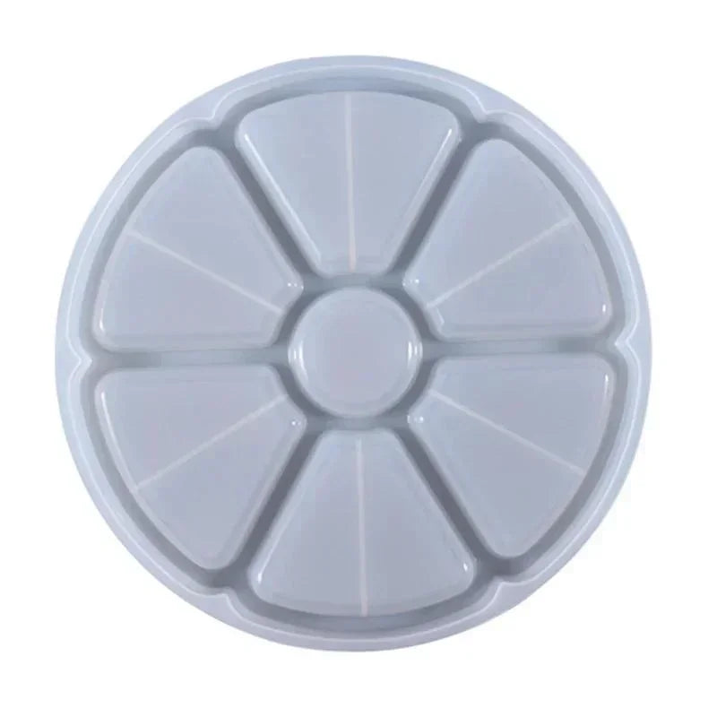 Petal Fruit Nut Storage Tray Silicone Mold Dishes Partition Plate DIY Qme A