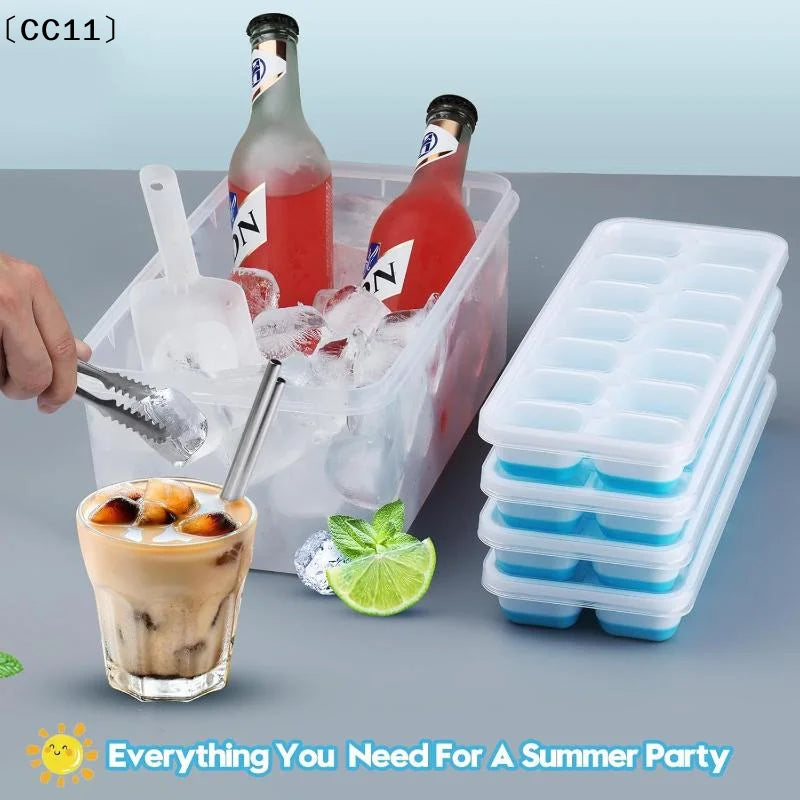 14 Grid Cube Tray Silicone Mold Square Maker Non-toxic Durable Bar Qme