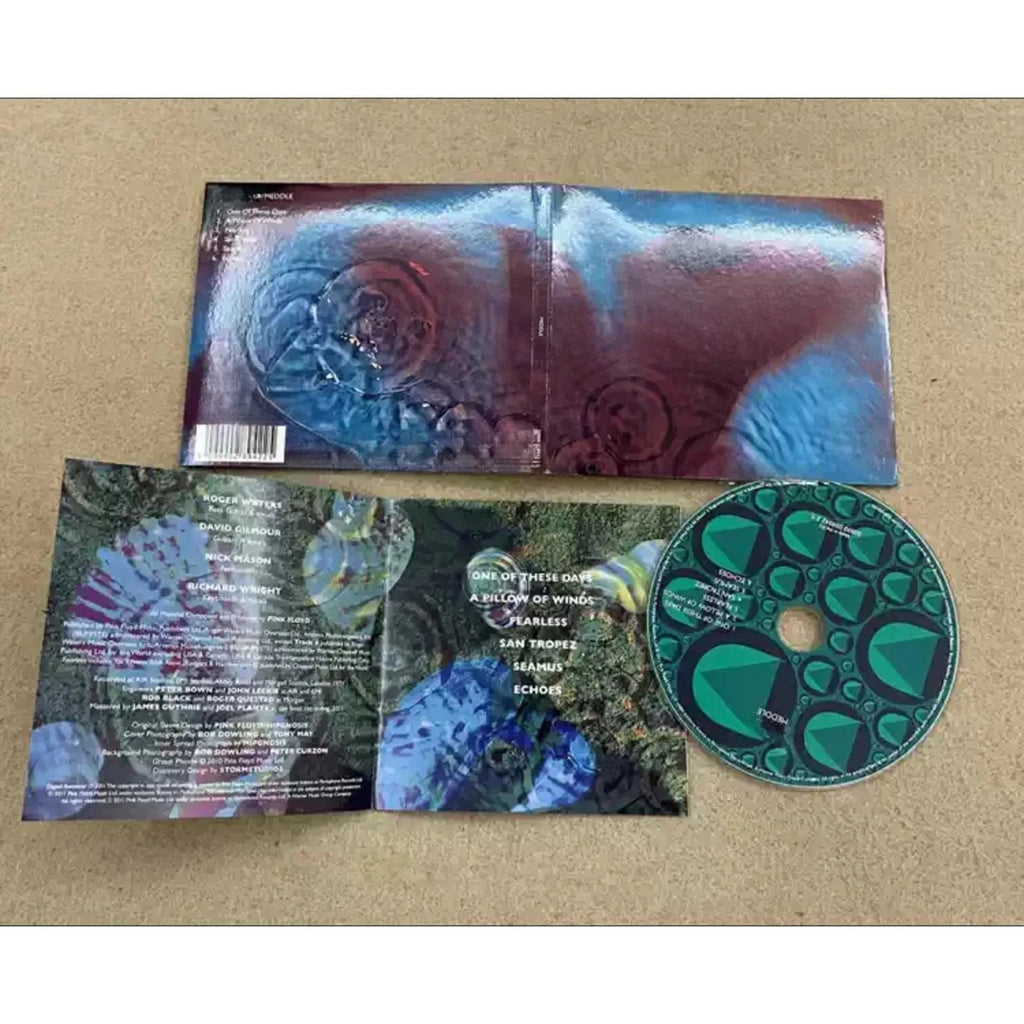Psychedelic Rock Remastered CD, Album "Meddle", Atmospheric Experimental Arrangement, High-Resolution Remastered Version Qme