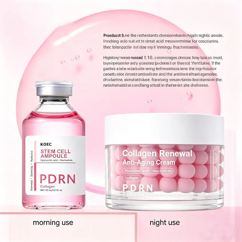 Centella PDRN Salmon Ampoule Serum Cream Advanced Deep Repair Skin Barrier Serum Face Firming Brightening Facial Essence Product Qme