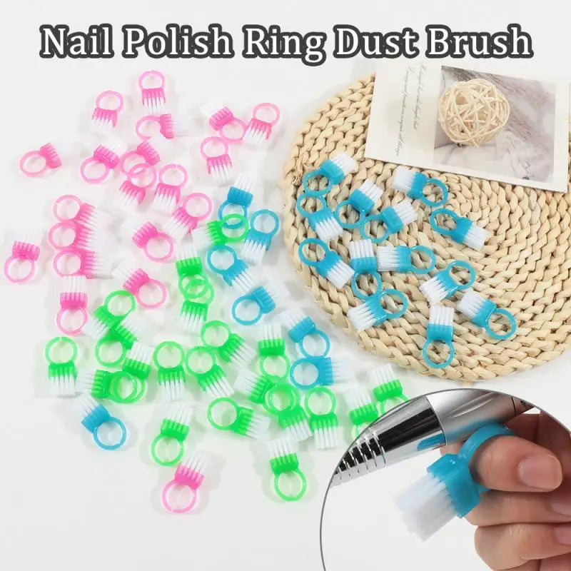 Mini Ring Nail Dust Cleaning Brush Soft Bristle Tool DIY Professional Qme