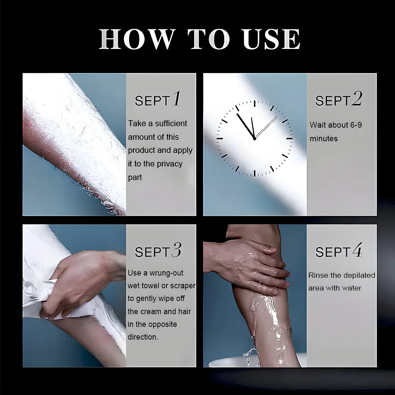 60g Hair Removal Cream for Both Men and Women, Painless, Fast, and Thorough, Leaving Skin Smooth and Refreshing, Restoring Confidence Qme