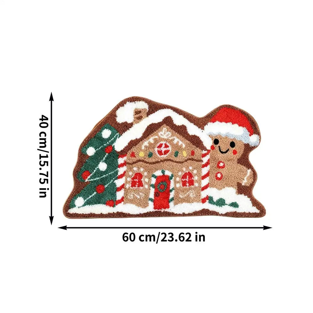 Gingerbread Door Mat 23 6x13 Non Slip Cute Soft Christmas Doormat Qme A CN