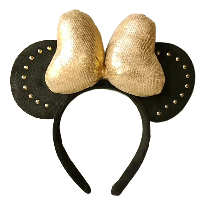 Cartoon Women's Sweet Mickey Mouse Hairband Bow Minnie Mouse Ear Headband Party Birthday Theme Park Wear Girl Hair Accessories Qme Headband 6