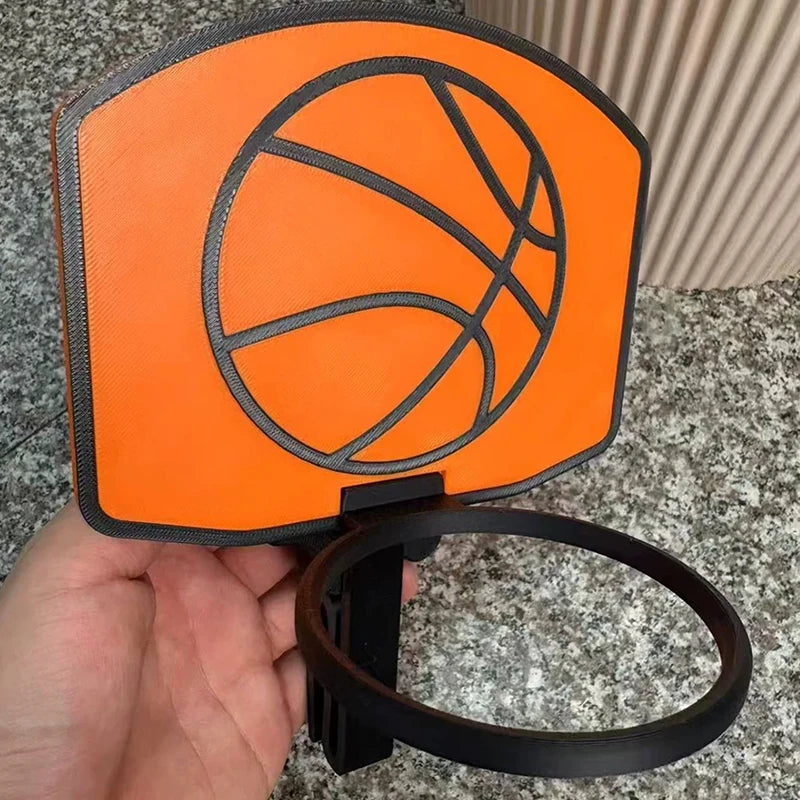 Wall-mounted Basketball Hoop Miniature 3D Printed Plastic System Qme