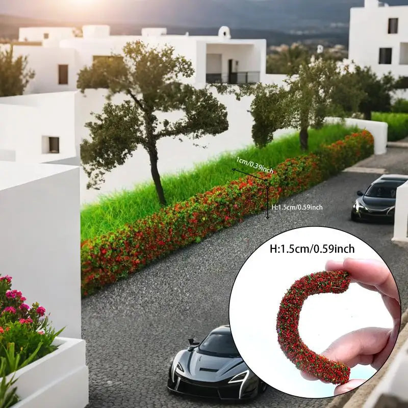 10x1 5x1cm Shrub Strip Grass Diy Sand Table Miniature Model Making Qme