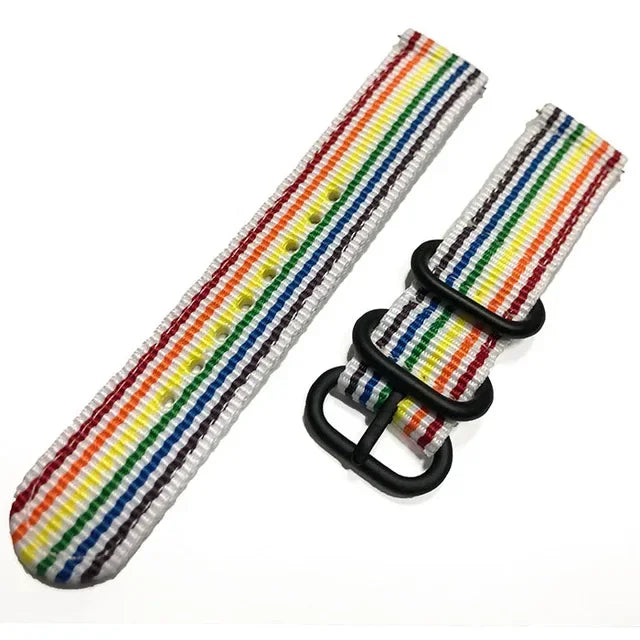 18mm 20mm 22mm 24mm Nylon Fabric Watch Bands Sport Strap For Samsung Galaxy Watch 3 Band Bands Amazfit GTR GTS Huawei GT2 Qme Seven color 18mm
