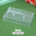 Cassette Tape Transparent Storage Box Audio Magnetic Recording Blank Qme Clear-10.8x1.7cm