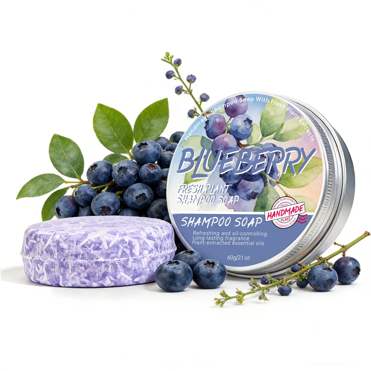 Cherry Shampoo Bar Natural Silicone-free Plant-based Hair Soap Oil Qme Default Title
