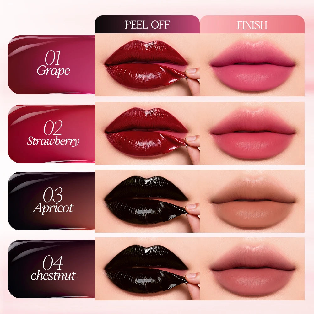 O TWO Peel-off Lip Stain Lipstick 48H Color-lock Highly Pigmented Qme