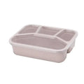 Bento Box Lunch Box Adult LunchBox Containers For Toddler Kids Adults 4 Compartments Fork Leak-Proof Microwave Dishwasher Qme Beige