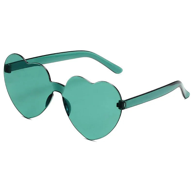 Heart Sunglasses Retail /Wholesale 5-15PCS Wedding Bachelorette Bridesmaid Beach Party Multi-Color Photo Props Gifts Qme SunglassesGreen 10PCS