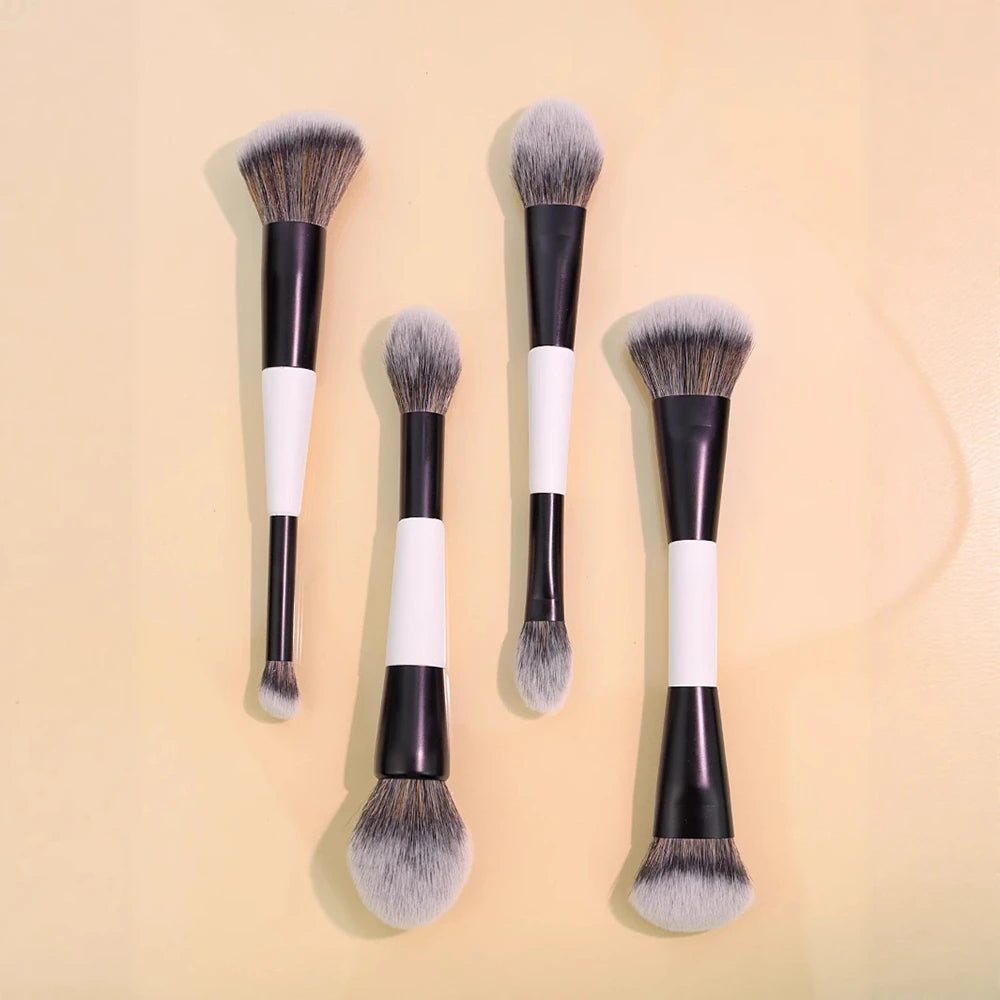 Dual-Headed Makeup Brushes Multi-Functional Makeup Brush Foundation Blush Highlighting Beauty Facial Shaping Cosmetic Brushes Qme