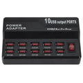 10 Ports USB Charging Station Wall Travel Desktop Charger Hub Power Adapter Charger Digital Charger for IPhone Samsung Qme 12 ports US