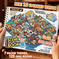 DIY Art Micro Scene Sticker Book 120 Grid Room Scenes 7 Themes Kids Qme Default Title