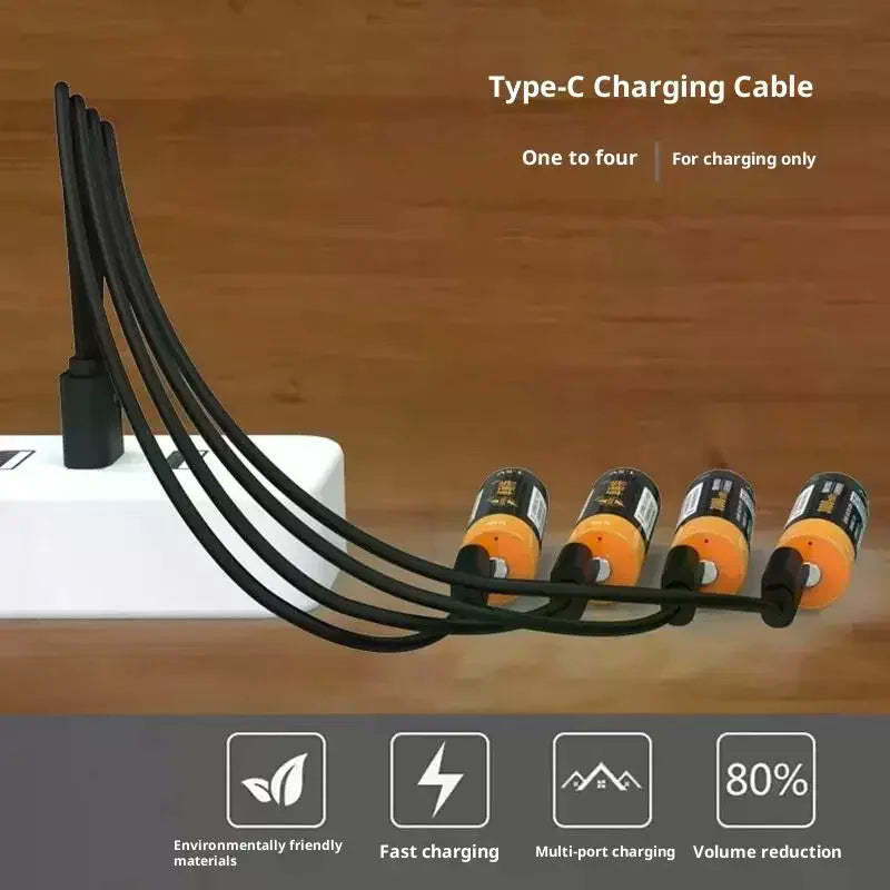 1 Multi-USB C Splitter Charging Cord Huawei Tablet Laptop USB Fast Qme Default Title