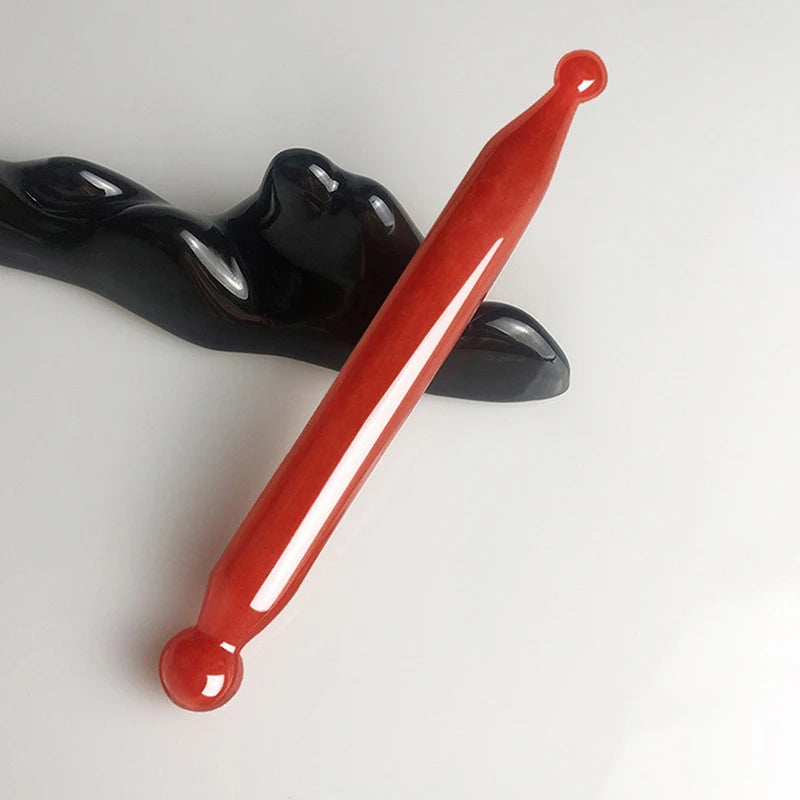 Facial Massage Acupuncture Point Pen Chinese Medicine Gua Sha Beauty Qme Red