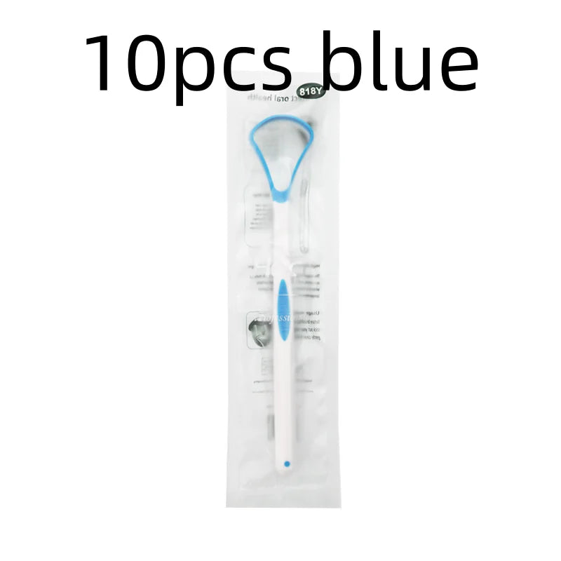 1/5/10/20pcs Grade Tongue Scraper Oral Care Device Removes Thick Coating Food Residue Bad Breath Prevention Tongue Cleaning Qme 10pcs blue